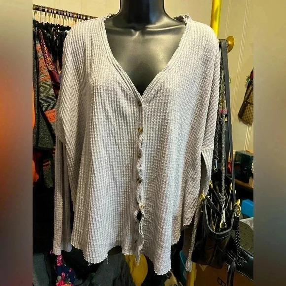 Urban Outfitters Tops - Urban Outfitters ‘Out from Under’ Cozy Thermal Cardigan - Versatile Cream